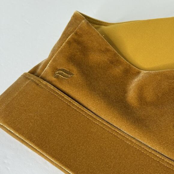 Fabletics Women’s Sz L Gold Oasis Twist Velour Crossback Sports Bra Comfy Pads - Picture 6 of 9